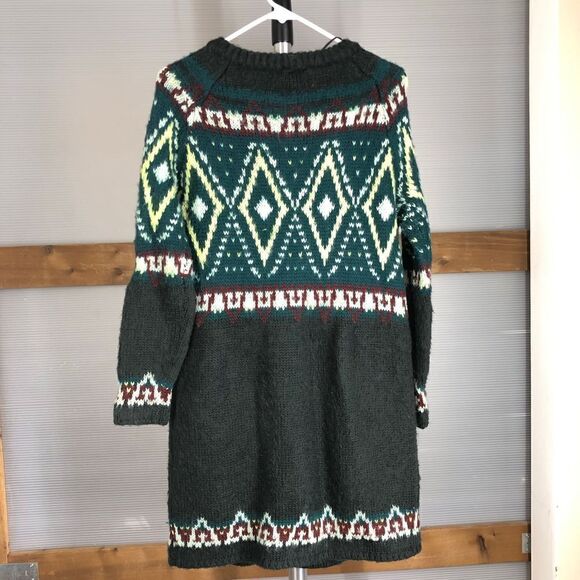 Free PEOPLE Frosted Fair Isle Mohair Wool Snap Button Midi Knit Cardigan‎ XS - Picture 8 of 11